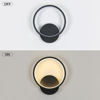 Lámpara de Pared LED Goeco Aplique Pared Interior 12W Luz de Pared Redonda Iluminación de Pared Blanco Cálido 300 Material Metálico con Vidrio Ornamento Lente LED - details 20