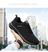Zapatillas de deporte para hombre, ligeras, transpirables, de punto de malla, zapatos para caminar para mujer, zapatos casuales con cordones unisex - details 7
