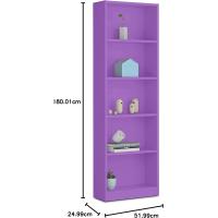 Estantería Juvenil de 6 Baldosas Vertical de Librería Acabado en Blanco - details 14