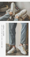 Zapatos de cuero con cabeza redonda, calzado informal de malla, bajo, diario, color blanco - details 13