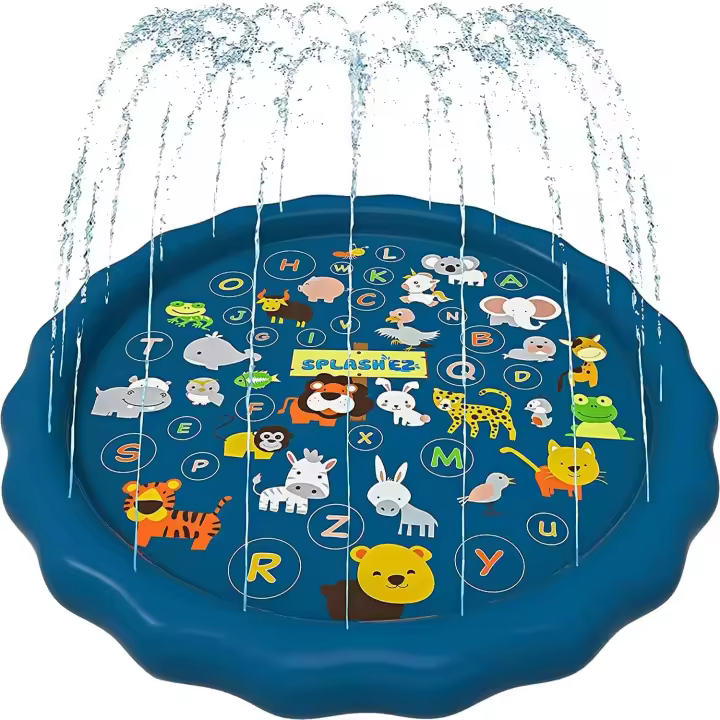 Aspersor de piscina 3 en 1 para niños y bebés, juguete de agua exterior de 60 pulgadas, para aprendizaje - 1