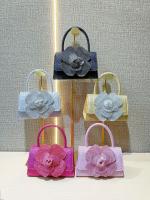 Bolso mujer 2025 nueva celebridad de Internet brillante diamantes de imitación rosa flor cadena pequeña bolsa cuadrada bolsa de mensajero portátil marea - details 4