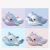 Pantuflas de Tiburón de Gradiente EVA para Verano 2024 Sandalias de Interior Suaves de Color Caramelo para Niños Solas Gruesas para Mujeres Hombres - details 4
