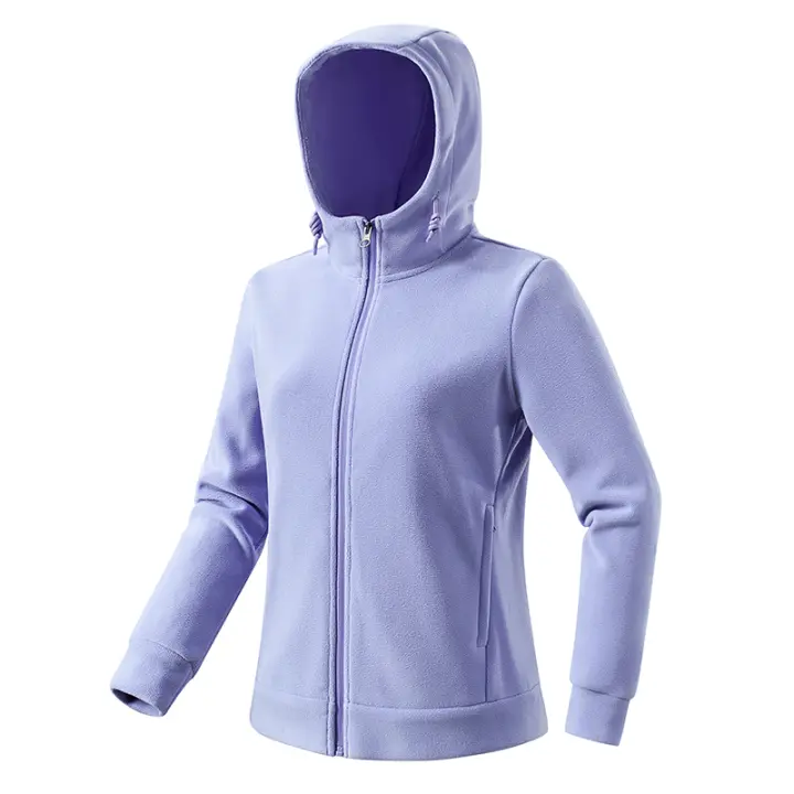 LNGXO Chaqueta de Vellón para Invierno Abrigo Deportivo Cálido con Cierre de Cremallera - 1