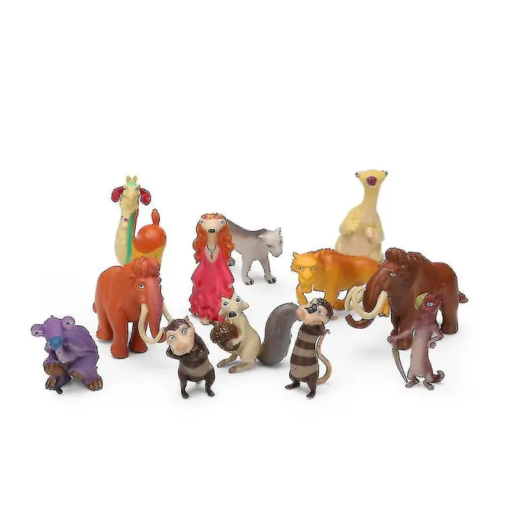 Figura de juguete de la Edad de Hielo de 12 piezas, Sid, Shelly, Allie, Diego, modelo-1 - 1