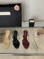 Sandalias Platas para Mujer Diseño de Cabeza Redonda de Correa Fina Tacón Medio Versátil - details 23