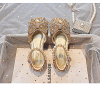 Zapatos de princesa de cristal plano para niños, modelo de anfitrión de escenario de actuación, compañero de clase de pasarela - details 16