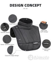 MJMOTO invierno cálido motocicleta cuello pecho bufanda máscara impermeable Moto bufanda cálida pasamontañas Moto cuello más cálido capa hombres mujeres - details 9