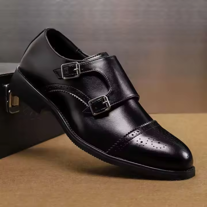 Zapatos de bloque de negocios para hombre, vestido formal, oficina italiana, nuevo producto, hebilla, estilo de moda - 1