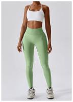 Pantalones de Yoga sin costuras para mujer, mallas Push Up de cintura alta, ajustados, de secado rápido, elásticos, para entrenamiento - details 21