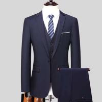 2024 Conjunto formal de boda para novio, versión coreana profesional de negocios de tres piezas, adelgazante - details 1