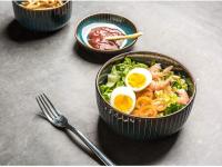 Cuencos grandes para Cereales, cuencos de ramen de Porcelana Azul de 1000 ml, ensaladeras, cuencos para SOPA (paquete de 2) - details 2