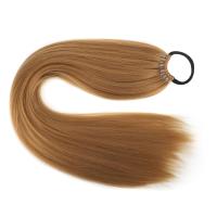 Extensiones de cola de caballo sintéticas esponjosas, suaves con banda elástica, postizo largo Yaki liso, bricolaje, colas de caballo postizas de 24 pulgadas, uso diario - details 13