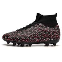 Tacos de fútbol de cuero genuino, plantilla de TPU de malla superior personalizable, EVA, venta al por mayor, tamaños de EE. UU., estilo favorito de los jugadores, nuevo diseño, 2024 - details 2