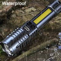 Linterna Led recargable de alta potencia linterna Led muy fuerte con antorcha de luz lateral para acampar al aire libre senderismo - details 3