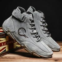 Zapatillas de deporte para hombre, botas cortas de felpa para deportes de senderismo al aire libre, zapatos informales de fondo suave para hombre, zapatos cómodos de marca originales - details 19