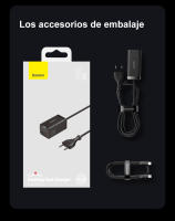 Baseus Cargador tipo c rápido de escritorio 65W GaN, cargador multiple 4 en 1 para iPhone, computadora portátil, Xiaomi y Samsung - details 15