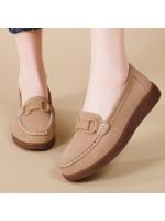 Zapatos Planos de Cuero Auténtico para Mujeres Mayores Suaves y Cómodos, Sin Cordones, Zapatos de Tela Suave para Primavera y Verano - details 4