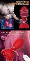 Enchufe Anal Vibrador Control Remoto 10 Modos de Vibración Masajeador Prostatico para Hombres y Mujeres Juguetes Sensuales Rojos - details 1