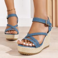 Sandalias de tacón de cuña a la moda de verano para mujer - details 0