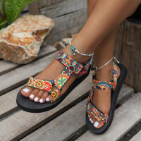 Verano plano ligero con sandalias de playa de punta redonda para mujer - details 8