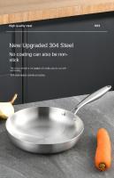 Sartén de acero inoxidable 304, sartén antiadherente multifuncional sin recubrimiento, herramientas de cocina plegables, utensilios de cocina - details 1