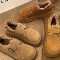 2025 Invierno Caliente Baja Boca Mocasines Una Estribo Estribo Grueso Zuecos Tobilleras Botas Mujer Nieve Botas Mujer Invierno - details 4