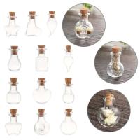 5 uds ing botella botellas de vidrio frascos de muestra vacíos hogar r accesorios de joyería DIY colgantes tapón de corcho Vial - details 2