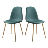 Pack de 2 sillas de Comedor, diseño nórdico con Asiento Acolchado y Respaldo ergonómico - details 0