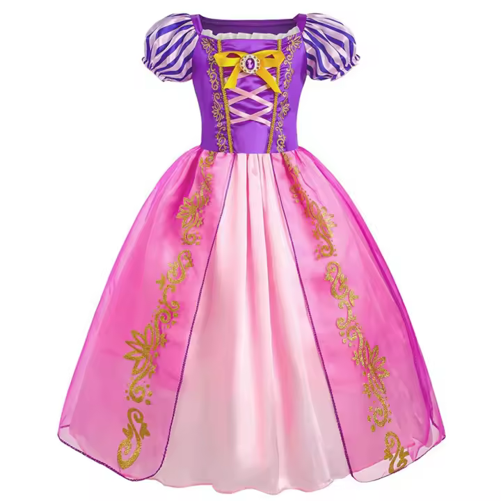 Vestido de fiesta de cumpleaños de princesa púrpura para niñas pequeñas, disfraz de Halloween, Pascua, carvinal, vestido de fiesta de vacaciones para niñas - 1