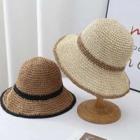 Nuevo cubo de paja de verano para mujer, sombrilla para exteriores, pescador, moda para mujer, sombrero de playa para vacaciones, regalo de primavera - details 2