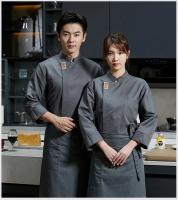 Ropa de trabajo de Chef profesional, ropa de cocina para Catering, Tops, uniforme de restaurante, camisa de cocina, chaqueta de cocinero de Hotel, monos de camarero - details 14