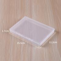 Caja contenedor duradera, caja de almacenamiento transparente de plástico Rectangular, caja contenedor de joyería ecológica, transparente y plana - details 2