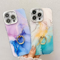 Funda con soporte de anillo para Apple iPhone 16 15 14 Pro Max, de mármol de alta calidad, IMD, PC, a prueba de golpes. - details 1