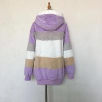 Chaqueta para mujer 2024 nuevo Otoño Invierno cálido bolsillo de felpa ropa informal con capucha abrigo suelto para mujer - details 8