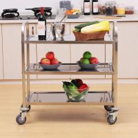 Carrito de Cocina de Acero Inoxidable 2 Banjas y 2 Brazos para Comedor Salón 70,5x40,5x81 cm - details 10