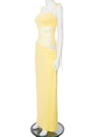 Nuevo Modelo Vestidos Elegantes con Recortes para Mujer, Sexy con Tirantes Finos, Vestido de Fiesta de Vacaciones con Parches, Verano 2025 sin Espalda - details 40