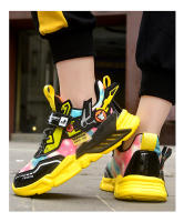 Zapatillas de correr de marca para niños y niñas, zapatos de baloncesto transpirables, zapatillas deportivas de suela gruesa antideslizantes - details 14