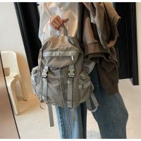 Mochila con cordón para exteriores de estilo coreano, mochila deportiva de nailon de viaje de Color sólido, bolso de hombro impermeable para senderismo de gran capacidad - details 8