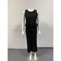 Conjunto casual de verano para mujer, top sin mangas plisado y pantalones cortos de pierna ancha - details 4