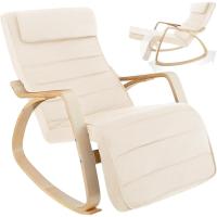 Silla Mecedora Ergonómica, Reposapiés Ajustable en 5 Posiciones, Cojín Mullido con Cierre, Almohadillas Antideslizantes, Estructura Robusta, Sillon Lectura, Muebles de Salon - Gris Oscuro - details 8