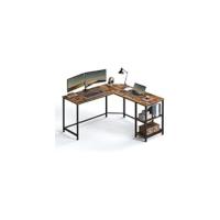 Escritorio, Mesa de Trabajo, 100 x 50 x 76 cm, Estilo Moderno, para Estudio Dormitorio Salón Oficina, Marrón Rústico y Negro Tinta LWD046B01 - details 12