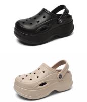 Sandalias de plataforma gruesas huecas para mujer, zuecos de fondo grueso de Eva, zapatillas para mujer, calzado de jardín antideslizante para exteriores, verano 2024 - details 22