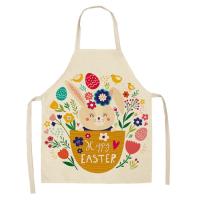 Delantal de lino con estampado Floral para adultos y niños, delantal de dibujos animados de plantas, accesorios de cocina para el hogar - details 6
