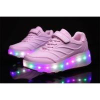 Zapatillas luminosas de dos ruedas con carga USB 2025, zapatos de patín con luz Led para niños, zapatillas de deporte para niños - details 22