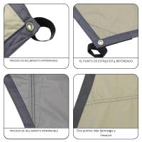 Vela de Sombra Impermeable Octagonal Grande 5.1x5.1m Venta de Campamento de Trompo de Sol para Jardín al Aire Libre Playa Turista - details 2
