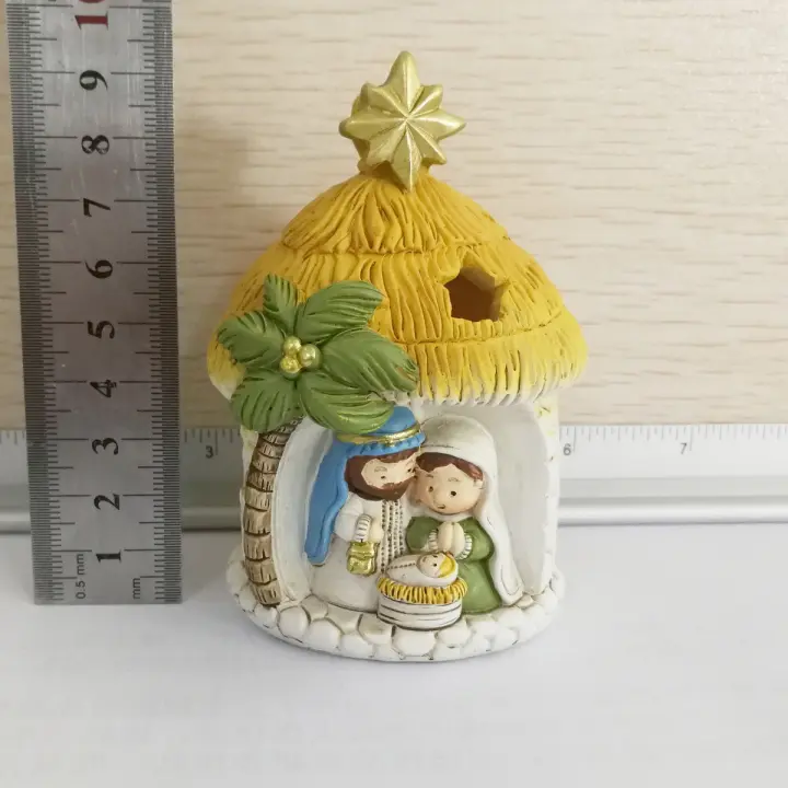 Artesanía de resina del Día de los Tres Reyes, estatua creativa de Jesús de pie, suministros religiosos, día de Adviento - 1