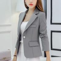 Blazer Elegante para Mujer Traje de Oficina Formal de Talla Delgada Chaqueta con Bolsillos - details 9