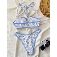 bikin bikini Traje de baño sexy con escote alto y espalda descubierta - details 2