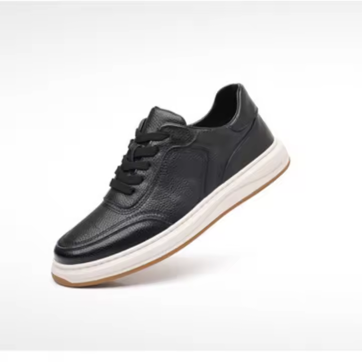 Zapatos Casuales De Los Hombres Zapatos Transpirables De Cuero, Nuevos Zapatos De Junta Zapatos De Cuero - 1